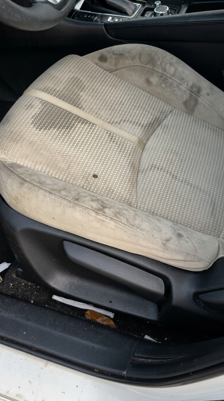 Interior seat detail - before